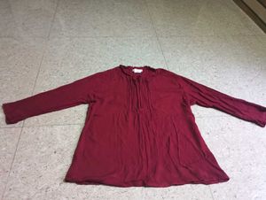 Burgundy Long Sleeve Blouse