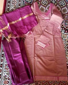 Stitched Magenta Chudidaar Suit Set With Dupatta
