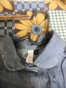 Denim Fringed Shirt