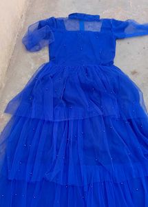 Elegant Blue Girls And women Party Dress