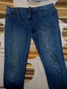 Blue Straight Leg Jeans