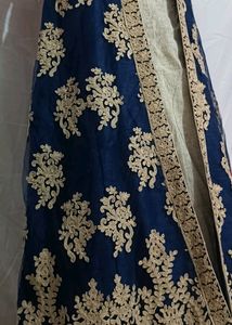 Beautiful Sober Gown With ShinyThread Work Shrug