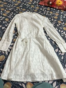 White Shirt Dress with Belt