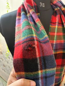 RL Authentic Plaid Scarf with Fringe