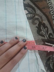 MAX White Women Striped Straight Kurta-M