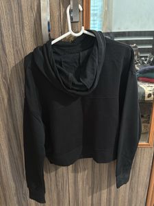 Nike Black Cropped Hoodie