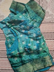 Elegant dopian bafta silk Saree with blouse