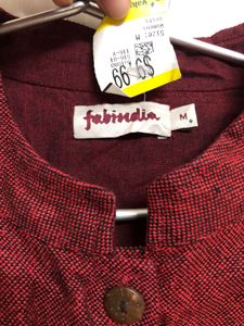 Fubindia Red Cotton Waistcoat