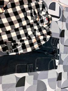 Cargo Pants And Woolen Shirt