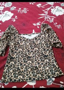 Chic Animal Print Top
