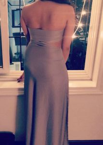 Satin Cutout Maxi Dress