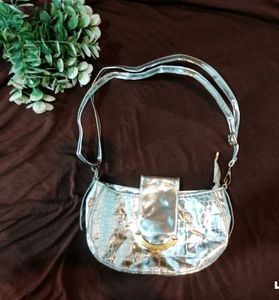 silver stylish shoulder bag