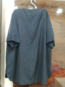 Navy Blue Top with Silver Trim