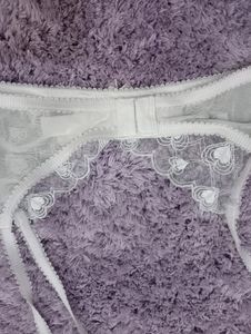 Lace Suspender Belt - White
