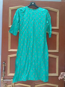 Teal Printed Kurti