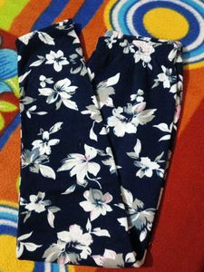 Floral Print Woolen Leggings