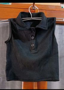 Stylish Black Crop Top 🔝