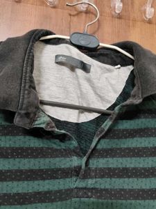 Used Striped Polo Shirt