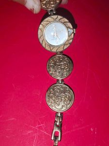 Copper Gold Watch, Steel Grey Dial