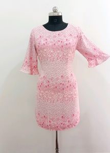 Pink Floral Mini Dress