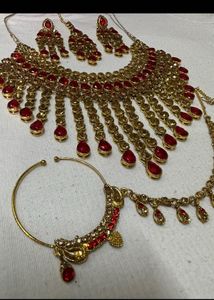Gorgeous Red &amp; Gold Jewelry Set