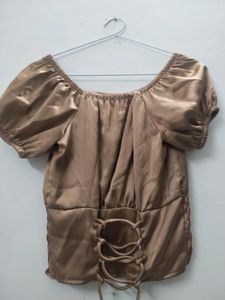 Satin Cream Top
