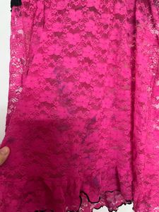 Pink Lace Cami Slip