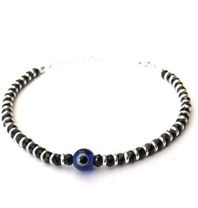 925 Silver Evil Eye Beaded Bracelet