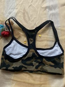 Army Print Sports Wear Bra