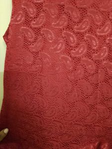 Red Lace Sleeveless Dress