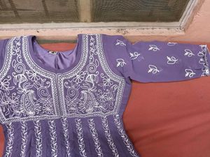 BrandNew Lavender Lucknow Embroidered Kurta