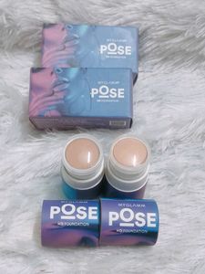 Pack Of 2 Myglamm Pose Hd Matte Foundation Stick
