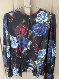 Zara Print Peplum Top, Used Only Once