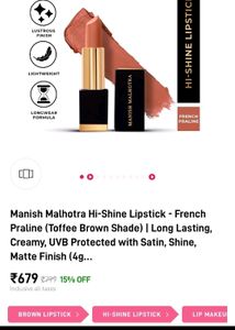 Myglamm Manish Malhotra Matt Soft Lipstick