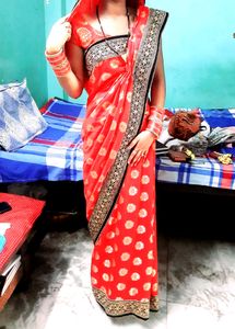 Red Colour Party Wear Saree