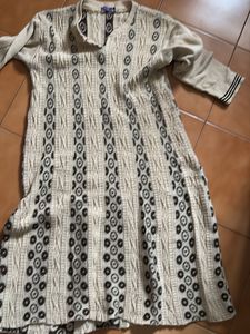 Patterned Knit winter kurta for woman