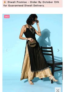Elegant Black Slip kurti
