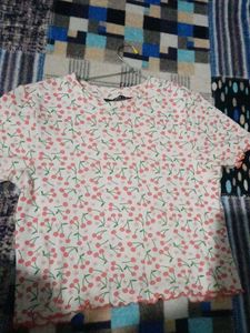 Cherry Print Top
