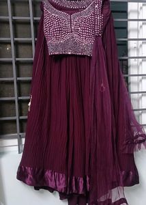 wine Elegant Lehenga Choli