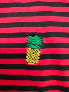 Striped Tee with Pineapple
