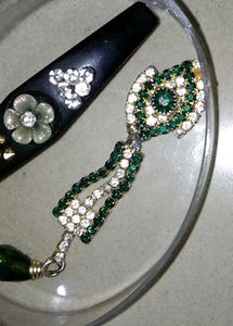 New Mangalsutra,  New Brooch /Saree Pin &amp; Black Mini Hair Clip