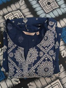 Blue Embroidered Dress