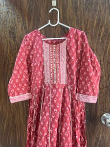 34 Bust Cotton Aline Kurta Set For Women
