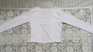 White Cropped Cardigan