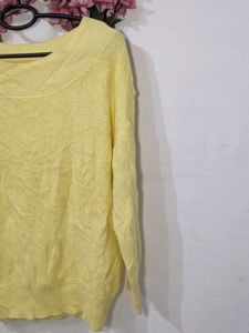 Yellow Woolen Thin Sweater