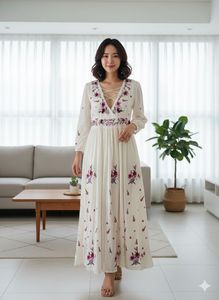 Boho Embroidered Maxi Dress