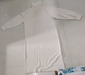 Off-White Turtleneck Sweater Dress
