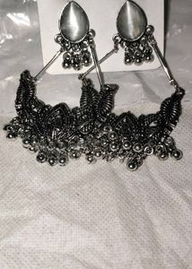 Silver Tone Boho Earrings