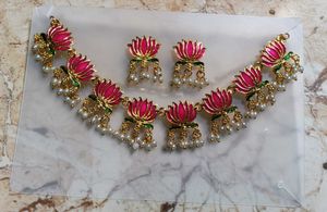 Lotus Necklace &amp; Earring Set