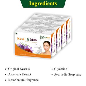 Glowme Kesar & Milk Soap